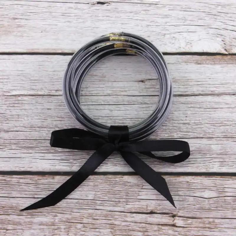 Glitter Jelly Bangles for Women