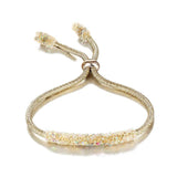 Colorful Crystal Bracelet Love Leather Bangle