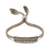 Colorful Crystal Bracelet Love Leather Bangle