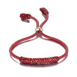 Colorful Crystal Bracelet Love Leather Bangle