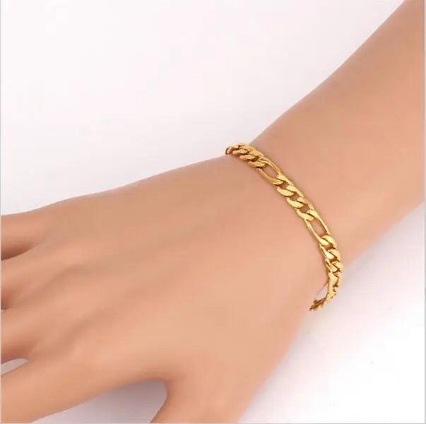 10pcs Stainless Steel Chain Bangle Friendship Wristbands Jewelry