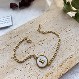 Fritillaria Initial Charm Bracelets Stainless Steel A-Z Letters