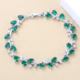 Green Cubic Zirconia Bracelet for Women