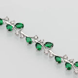 Green Cubic Zirconia Bracelet for Women