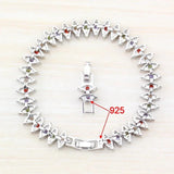Multicolor Zircon Link Bracelet for Women