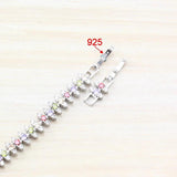 Multicolor Zircon Link Bracelet for Women