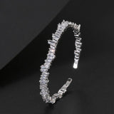 Cubic Zirconia Wedding Party Cuff Bracelet