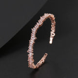Cubic Zirconia Wedding Party Cuff Bracelet