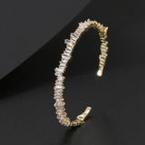Cubic Zirconia Wedding Party Cuff Bracelet