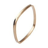 Square Bangle Women Cuff Bracelet Rose Silver Stainless Steel