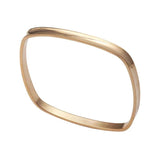 Square Bangle Women Cuff Bracelet Rose Silver Stainless Steel