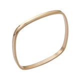Square Bangle Women Cuff Bracelet Rose Silver Stainless Steel