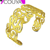 Adjustable Stainless Steel Bangles Arm Cuff Gold/Silver Jewelry