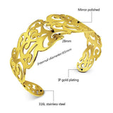 Adjustable Stainless Steel Bangles Arm Cuff Gold/Silver Jewelry