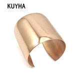 Geometric Metal Bracelet Round Punk Cuff Bangle Classic Jewelry