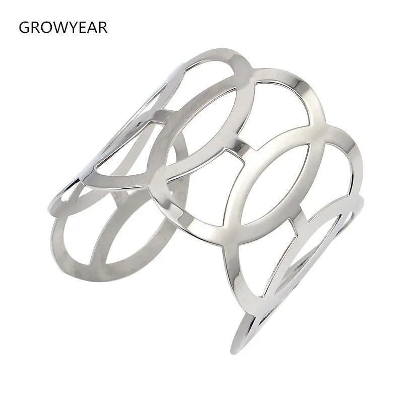 Punk Style Wide Cuff Bracelet for Women