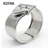 Wide Cuff Bracelets for Women, High Polished Charm Bangle