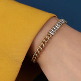 Diamo Crystal Tennis Bracelet Bangles Stainless Steel Chain Bracelets