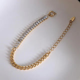 Diamo Crystal Tennis Bracelet Bangles Stainless Steel Chain Bracelets