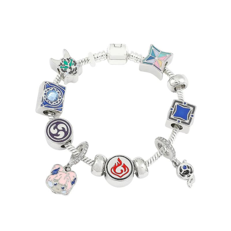 Genshin Impact Vision Elements Bracelet Snake Chain DIY Charm Bracelet For Women