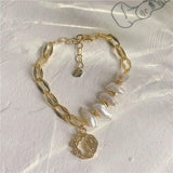 Vintage Pearl Bracelets for Women Charm Chain Boho Jewelry