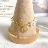 Vintage Pearl Bracelets for Women Charm Chain Boho Jewelry
