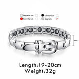 Unisex 14 Magnet Stainless Steel Therapy Bracelet Power Bangle