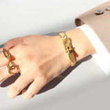 Unisex 14 Magnet Stainless Steel Therapy Bracelet Power Bangle