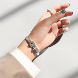 Unisex 14 Magnet Stainless Steel Therapy Bracelet Power Bangle
