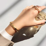 Unisex 14 Magnet Stainless Steel Therapy Bracelet Power Bangle