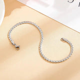 Women Men Silver Bead Chain Bracelet Jewelry