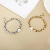 Women Men Silver Bead Chain Bracelet Jewelry