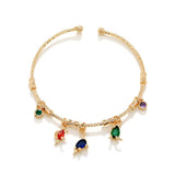Colorful Evil Eye Fruit Charm Bracelets for Women Girls