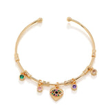 Colorful Evil Eye Fruit Charm Bracelets for Women Girls