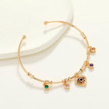 Colorful Evil Eye Fruit Charm Bracelets for Women Girls