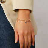 Colorful Evil Eye Fruit Charm Bracelets for Women Girls