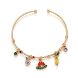 Colorful Evil Eye Fruit Charm Bracelets for Women Girls