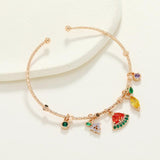 Colorful Evil Eye Fruit Charm Bracelets for Women Girls