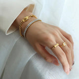 European American Couple Snake Head Bracelet Zircon Green Eyes Hip Hop Punk