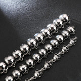 Punk Metal Heavy Skull Charm Bracelet Men Stainless Steel Gift
