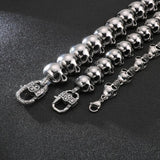Punk Metal Heavy Skull Charm Bracelet Men Stainless Steel Gift