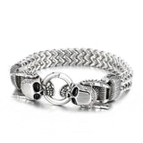 316L Stainless Steel Demon Skull Bracelet Men