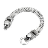 316L Stainless Steel Demon Skull Bracelet Men