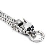 316L Stainless Steel Demon Skull Bracelet Men