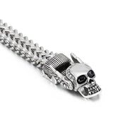 316L Stainless Steel Demon Skull Bracelet Men