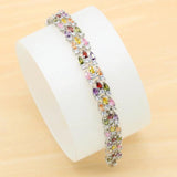 Red Semi-precious Silver Bracelet for Women Gift