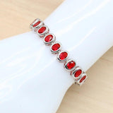 Silver Bracelet Women Zircon Wedding Jewelry Gift