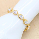 Rainbow Silver Bracelet Extra Link Women Party Jewelry Gift Box