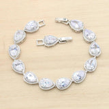 Rainbow Silver Bracelet Extra Link Women Party Jewelry Gift Box