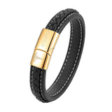 Men's Type 1 Diabetes Name Leather Bracelet - Medical Jewelry